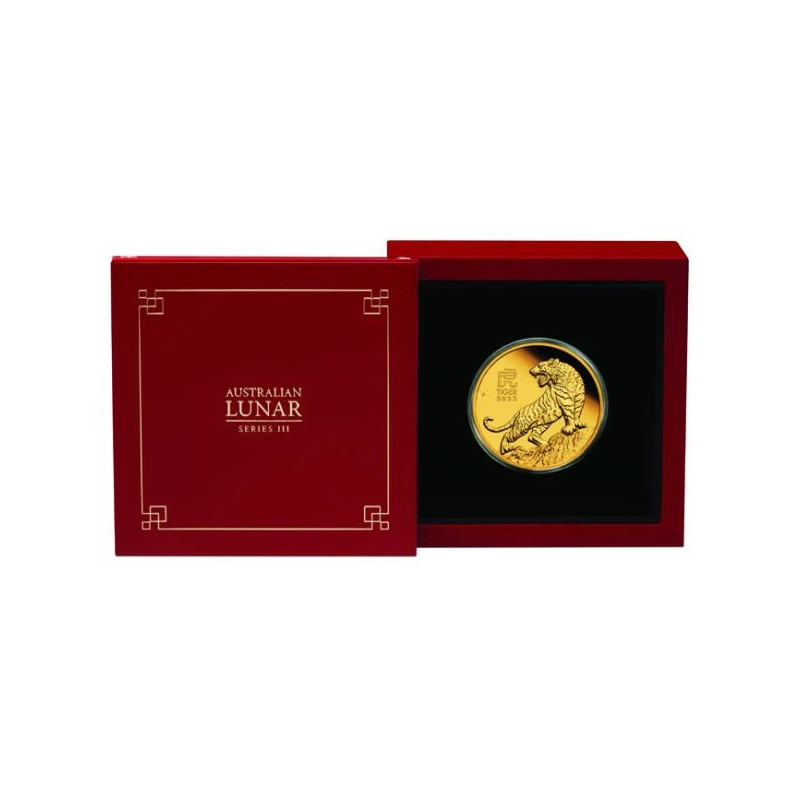 Zlatá minca 1 Oz Lunar Series III Rok tigra 2022 Proof