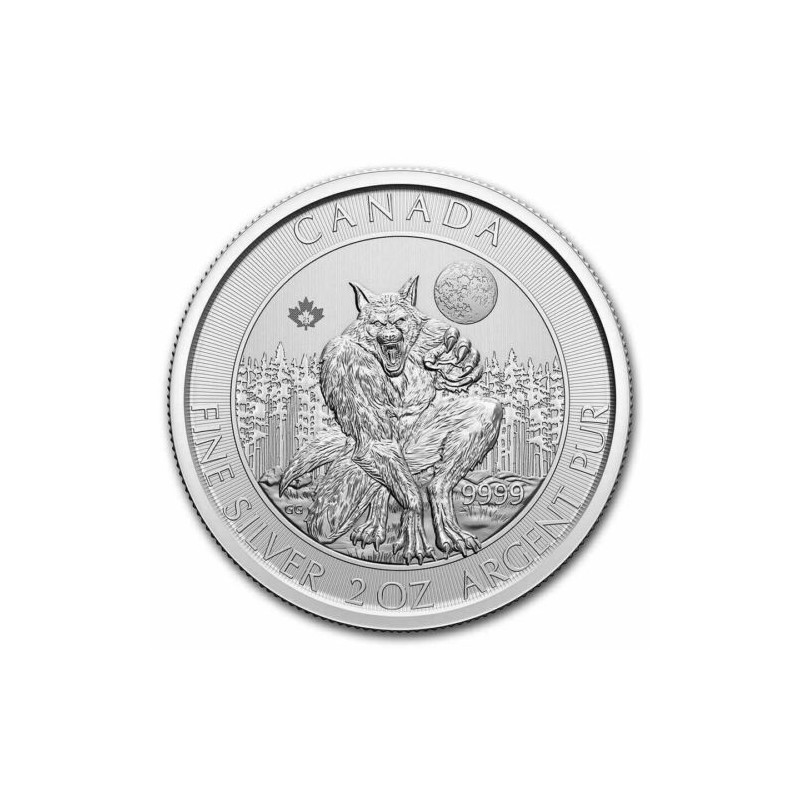 Strieborná minca 2 Oz Vlkolak 2021