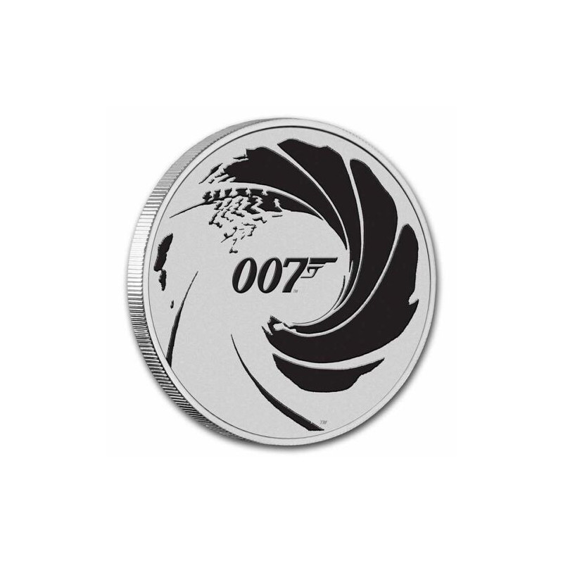Strieborná minca 1 Oz James Bond 007 (2021) Kolorovaná