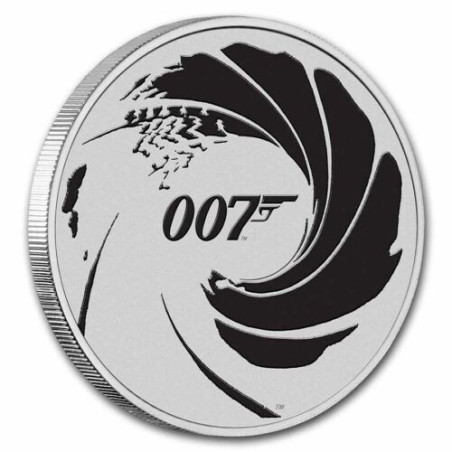 Strieborná minca 1 Oz James Bond 007 (2021) Kolorovaná