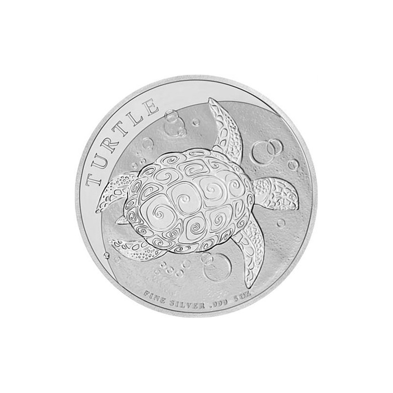 Strieborná minca 5 Oz Turtle 2021