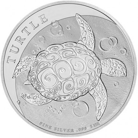 Strieborná minca 5 Oz Turtle 2021