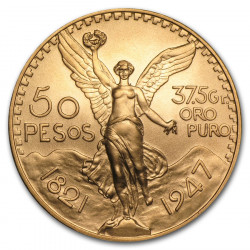 Zlatá minca 37,5 g Mexické peso