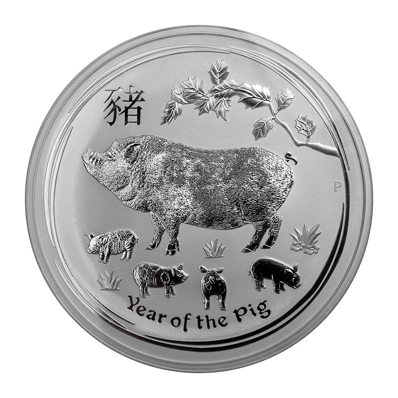 Strieborná minca 1 kg Lunar Series II Year of the Pig 2019