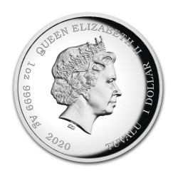 Strieborná minca 1 Oz James Bond 007 (2021) Zlaceno