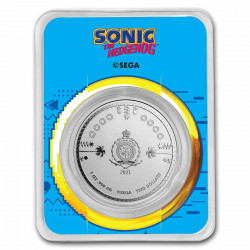 Strieborná minca 1 Oz Sonic the Hedgehog 30. výročie Kolorované