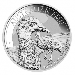 Strieborná minca 1 Oz Emu 2022