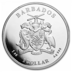 Strieborná minca 1 Oz Caribbean Pelican 2022