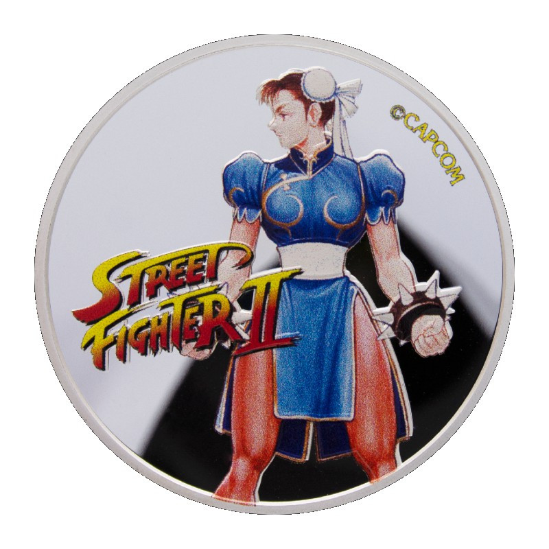 Strieborná minca 1 Oz Street Fighter II Chun-Li Kolorované