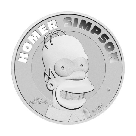 Strieborná minca 1 Oz Homer Simpson 2022