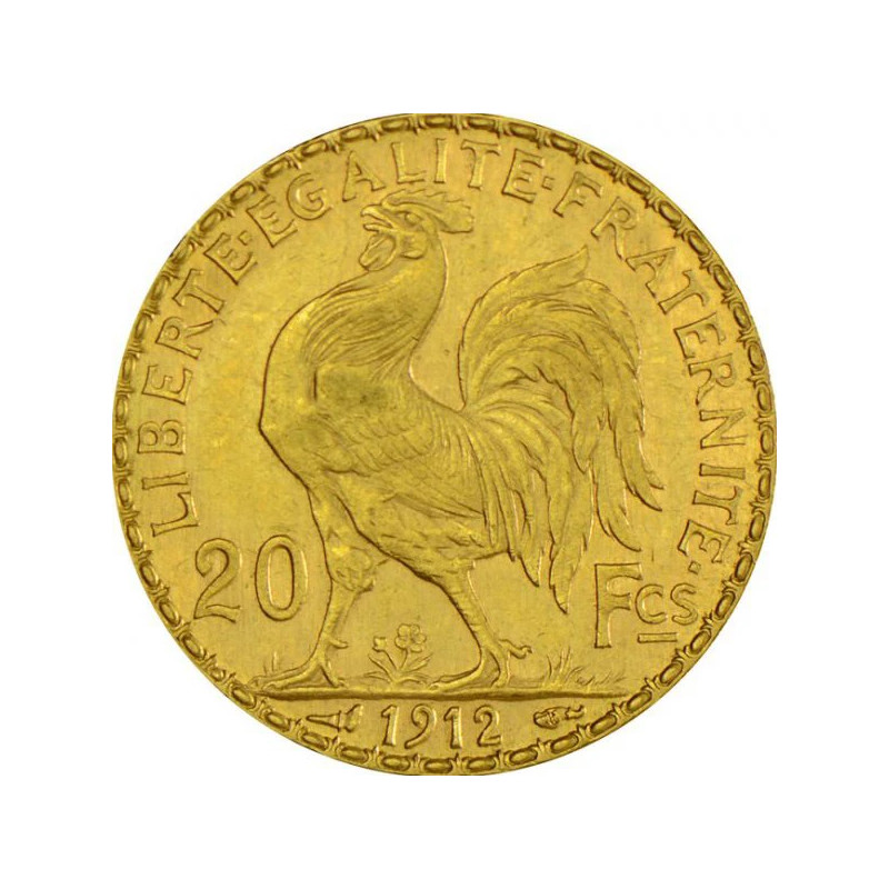 Zlatá minca 20 Frank Marianne Rooster - Kohout rôzne roky (1899 - 1914)