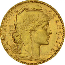 Zlatá minca 20 Frank Marianne Rooster - Kohout rôzne roky (1899 - 1914)