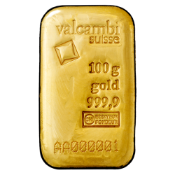 Zlatá tehlička 10 x 100 g Valcambi