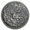 Strieborná minca 10 Oz Dragon verzus Vikings Ultra High Relief