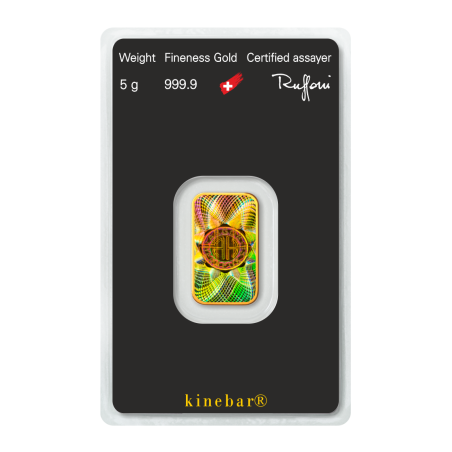 Zlatá tehlička 5 g Argor Heraeus Kinebar