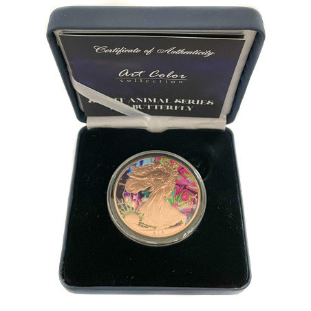 Strieborná minca 1 Oz American Eagle Spirit Animal Series Butterfly 2021