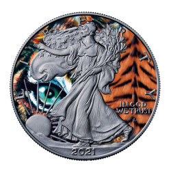 Strieborná minca 1 Oz American Eagle Spirit Animal Series The Tiger 2021