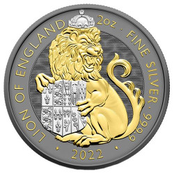 Strieborná minca 2 Oz Art Color Collection Lion of England