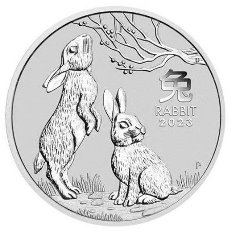 Strieborná minca 2 Oz Lunar Series III Year of the Rabbit 2023