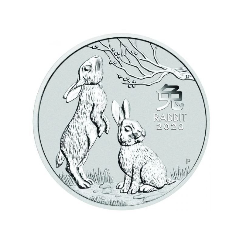 Strieborná minca 1/2 Oz Lunar Series III Year of the Rabbit 2023