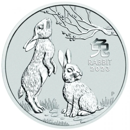 Strieborná minca 1/2 Oz Lunar Series III Year of the Rabbit 2023