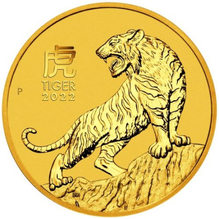 Zlatá minca 1/10 Oz Lunar Series III Year of the Tiger 2022