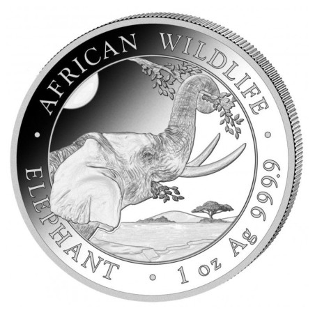 Strieborná minca 1 Oz African Wildlife Elephant 2023