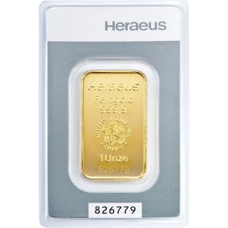 Zlatý zliatok 1 Oz Heraeus Kinebar