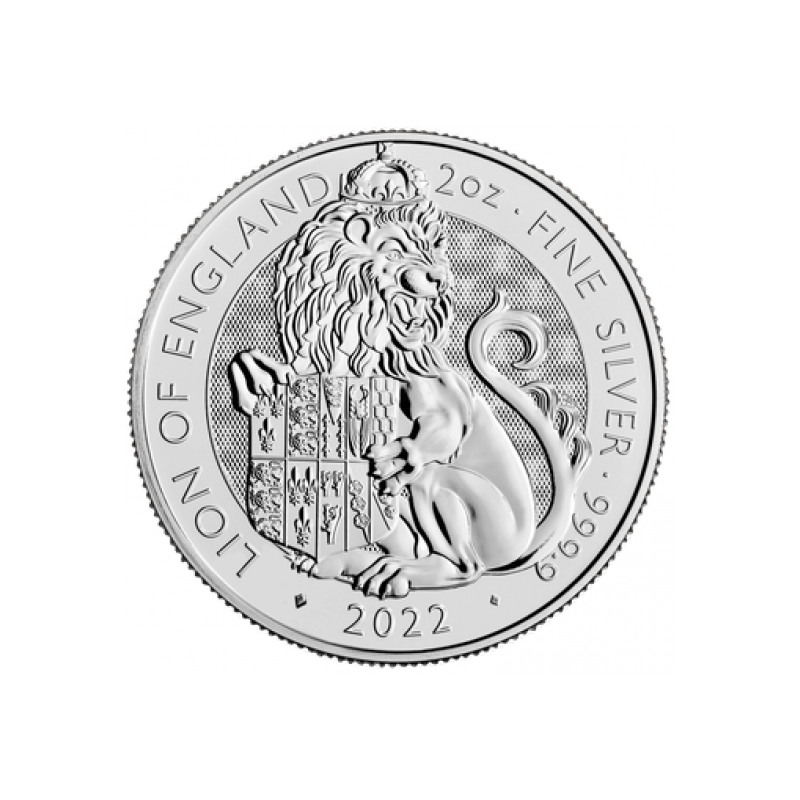 Strieborná minca 2 Oz The Tudor Beasts Lion of England 2022