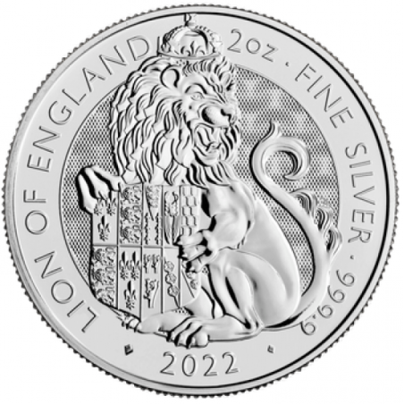 Strieborná minca 2 Oz The Tudor Beasts Lion of England 2022