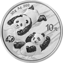 Strieborná minca 30 g China...