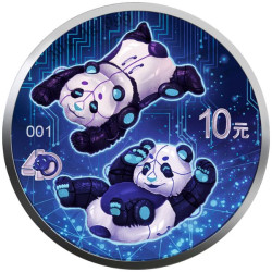 Strieborná minca 30 g China Panda Artificial Intelligence 2022