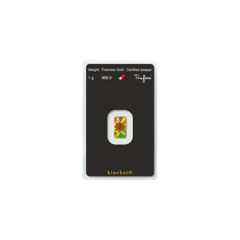 Zlatá tehlička 1 g Argor Heraeus Kinebar