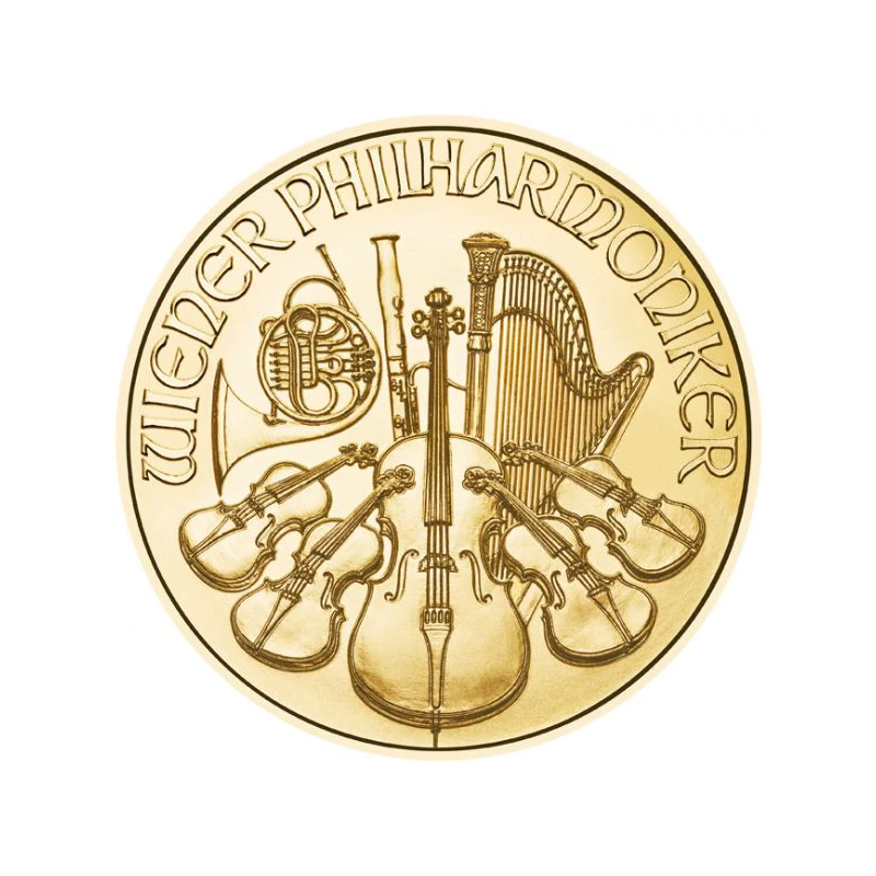 Zlatá minca 1/25 Oz Wiener Philharmoniker 2023