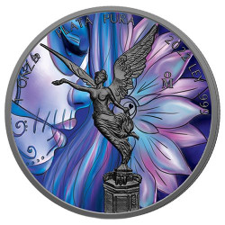 Strieborná minca 1 Oz Libertad Lotus Girl 2022 Kolorované