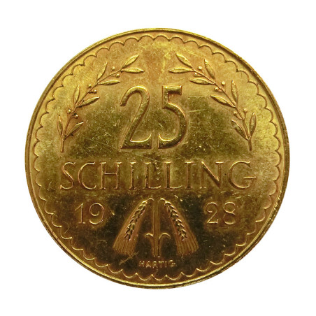 Zlatá minca 5,88 g 25 Schilling 1926-1938