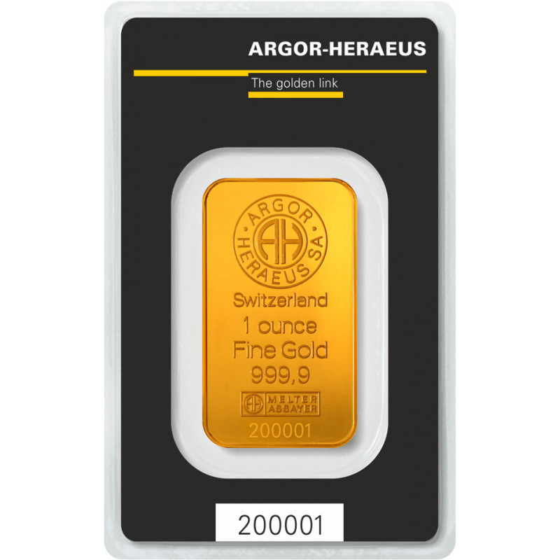 Zlatý zliatok 1 Oz Argor Heraeus