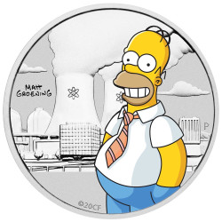 Strieborná minca 1/2 Oz Homer Simpson 2020 Kolorované