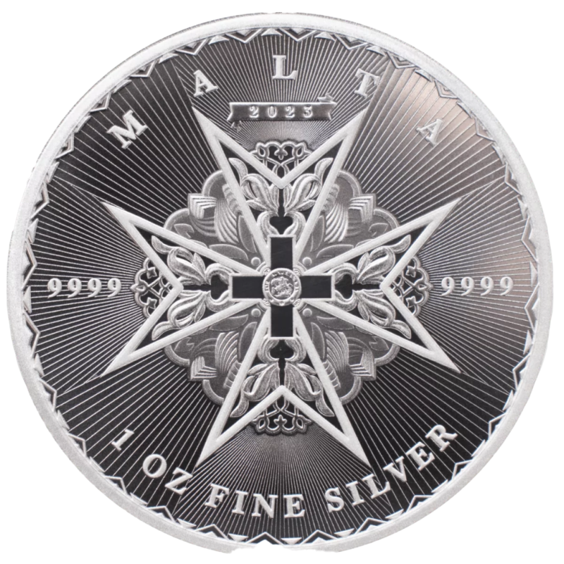 Strieborná minca 1 Oz Maltese cross 2023 (Maltézsky Kríž)