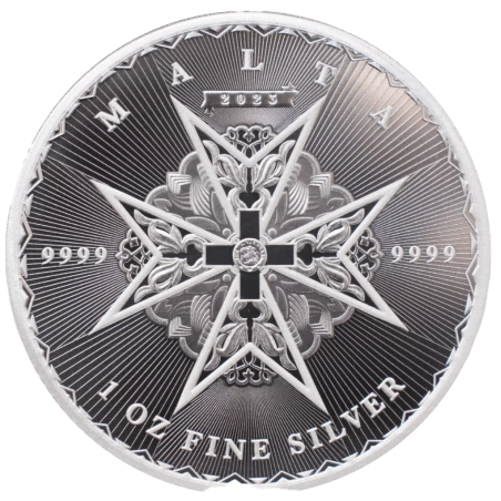 Strieborná minca 1 Oz Maltese cross 2023 (Maltézsky Kríž)