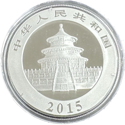 Strieborná minca 1 Oz China Panda 2015