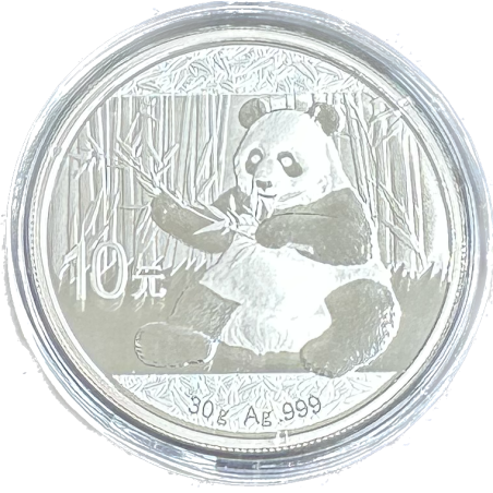 Strieborná minca 30 g China Panda 2017