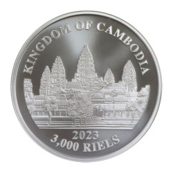 Strieborná minca 1 Oz Big Five Asian Elephant 2023 Kolorované