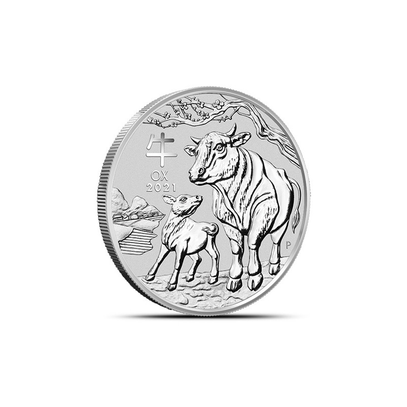 Strieborná minca 2 Oz Lunar Series III Rok of the Ox 2021