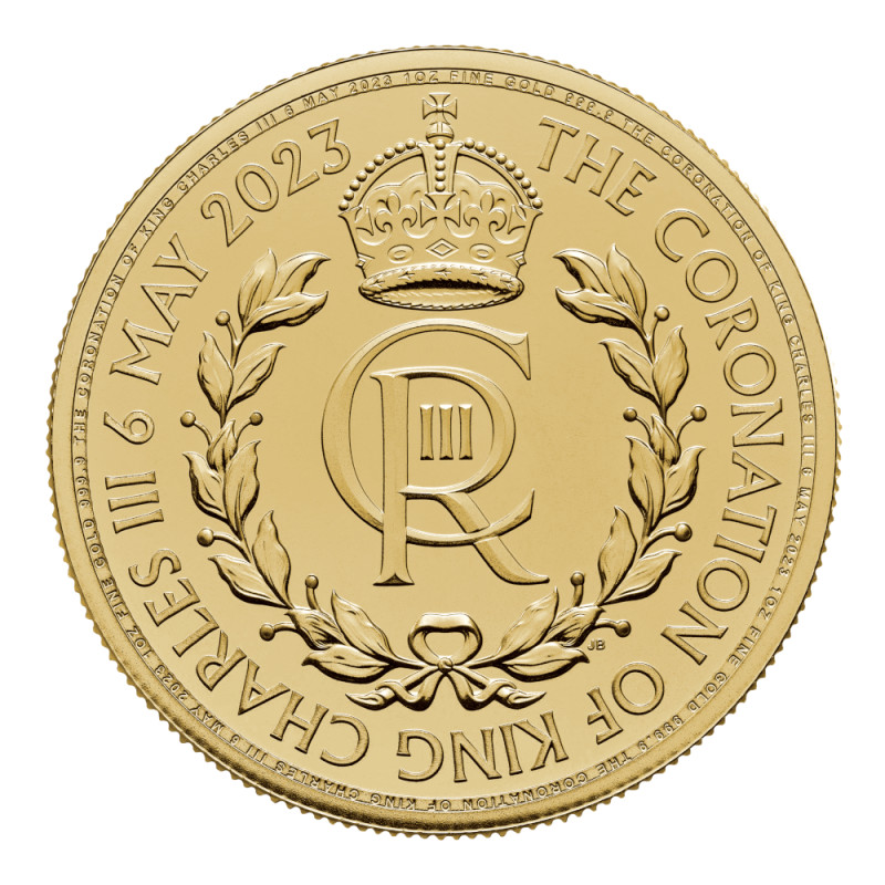 Zlatá minca 1 Oz Britannia 2023 Korunovácia King Charles III Royal Cypher
