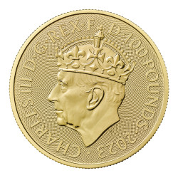 Zlatá minca 1 Oz Britannia 2023 Korunovácia King Charles III Royal Cypher