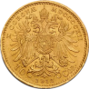 Zlatá minca 3,38 g 10 Korún Františka Jozefa I. 1892 - 1916