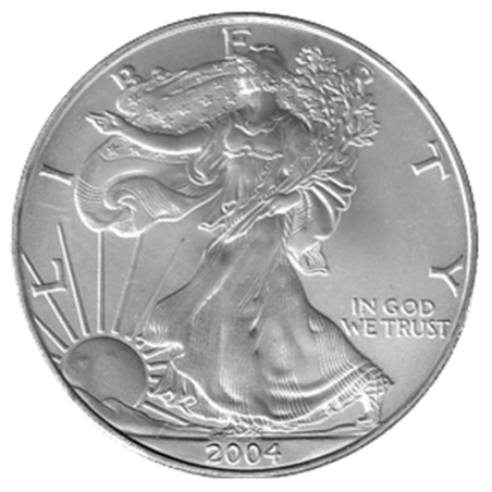 Strieborná minca 1 Oz American Eagle 2004