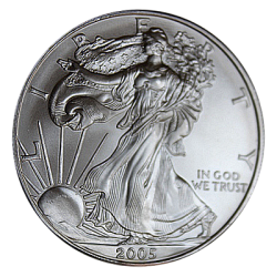 Strieborná minca 1 Oz American Eagle 2005