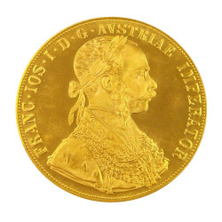 Zlatá minca 4 Dukát František Jozef I. 1915 Novorazba